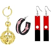 JinYu 4 Set Anime Earrings Comic Earrings Cosplay Ear Clip Jewelry Accessories Gifts for Men and Women Resin Pendant Earrings