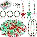 1000 Pieces Christmas Pony Beads Plastic Pony Beads Multi Color Pony Beads for Christmas Decorations DIY Jewelry Making Accessories