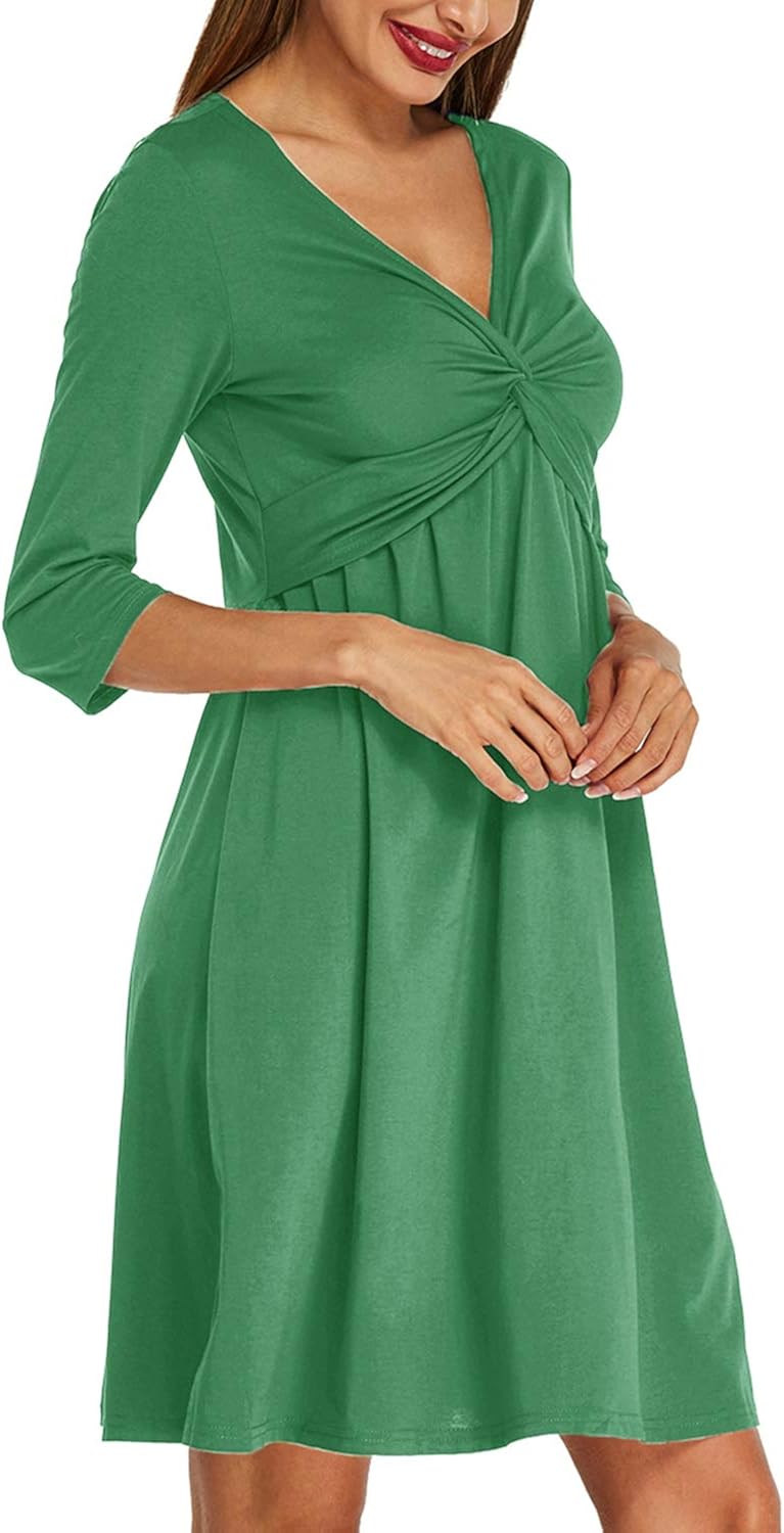 knot front dress midi