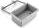 QWORK ABS PC Junction Box Waterproof IP65 Electrical Project Enclosure Hinged view 6