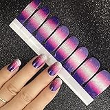 6 Different Sheets Shinny Nail Art Tips Stickers False Nail Design Manicure Sets (Style B)