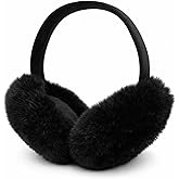 MDSTYLE Ear Muffs for Women Winter Foldable Fuzzy Cold Weather Outdoor Earmuffs Soft Ear Warmers Covers