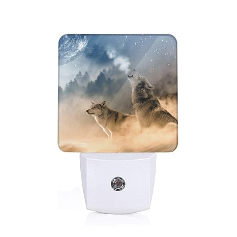 Wolf Howling At The Moon Auto Sensor Led Dusk To Dawn Night