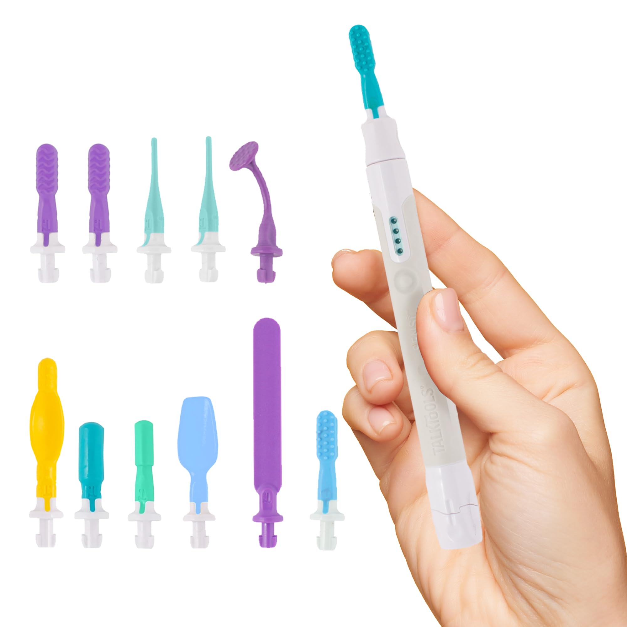 Photo 1 of TalkTools Sensi Oral Sensory Therapy Tool with Soft Sensi Jaw Tips (Grey, 12 Tips Set - Grey)