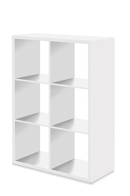 Raumteiler 6 Fächer - Bücherregal, Standregal (verschiedene Farben), 25 mm, made in Germany