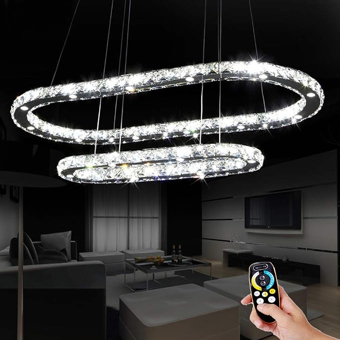 LED Pendelleuchte Dimmbar – Moderne Hängeleuchte Mit Fernbedienung, Höhenverstellbar, Für Esszimmer, Wohnzimmer & Schlafzimmer