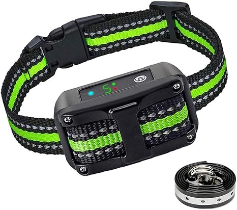 GLEADING Collar Antiladridos con Sonido y Vibración, Collar Ladrido de Perro Automático y Recargable -2 Collares(TPU+Nylon)