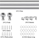 Aspire Homeware Curtain Pole Chrome Extendable 120 210 cm 28 mm view 5