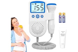NABOET Baby Monitor Heartbeat Pregnancy Accessories Pocket Portable Doppler Fetal Heart Rate Monitor Bag Easy to Use at Home-X2