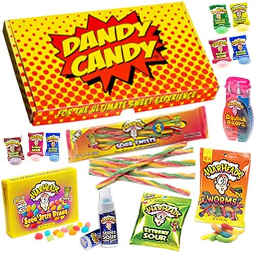 GIANT Warheads Mega Sour Sweets & Candy Letterbox Friendly Gift Box - Perfect Affordable Gift For Anyone. The Latest Craze With The Kids