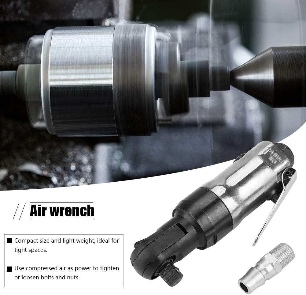 Air Ratchet Wrench-Square Drive Straight Shank Pneumatic Air Ratchet Wrench Professional Tool for Machinery Manufacturing and Automotive Industries (Size : 1/4") - Image 4