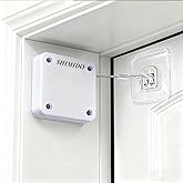 SHIMIDO Upgraded Punch-Free 1000g Automatic Screen Door Closer, Storm &amp; Sliding Screen Auto Door Closer with Steel Drawstring for Bathroom, Bedroom, Study Room, etc. (White)