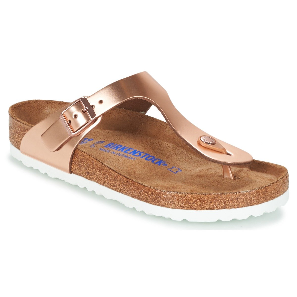 Birkenstock Women's Flip Flops Flo, Metallic