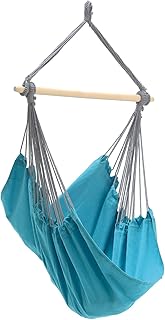 AMAZONAS Hängesessel Panama Aqua mit Querstab aus Holz 85 cm bis 120 kg in Blau