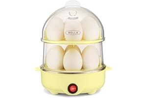 bella Rapid Electric Egg Cooker and Poacher with Auto Shut Off for Omelet, Soft, Medium and Hard Boiled Eggs, 14 Egg Capacity