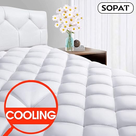 Amazon Com Sopat Queen Mattress Pad Cover Cooling Pillow Top