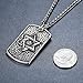 Aoiy Men's Stainless Steel Star of David Dog Tag Biker Extra Large Heavy Pendant Necklace, 24