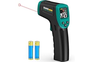 ERICKHILL ROOKMAX Infrared Thermometer Gun, Non-Contact Laser, Adjustable Emissivity, Color LCD, -58°F to 1472°F (-50°C to 800°C), for HVAC, Cooking & BBQ, Automotive, Freezer - Dark Green