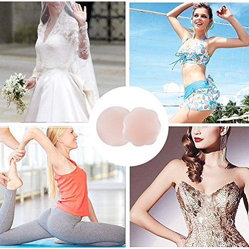 ZOEON Nipple Cover, 6 Paare Nippel-Abdeckung Silikon Brustwarzenabdeckung Brust Aufkleber Selbstklebende… – Bild 4