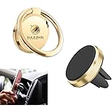 Phone Ring Holder Finger Kickstand 360° Rotation Metal Ring Grip with Magnetic Phone Car Mount Holder Car Air Vent Magnetic M