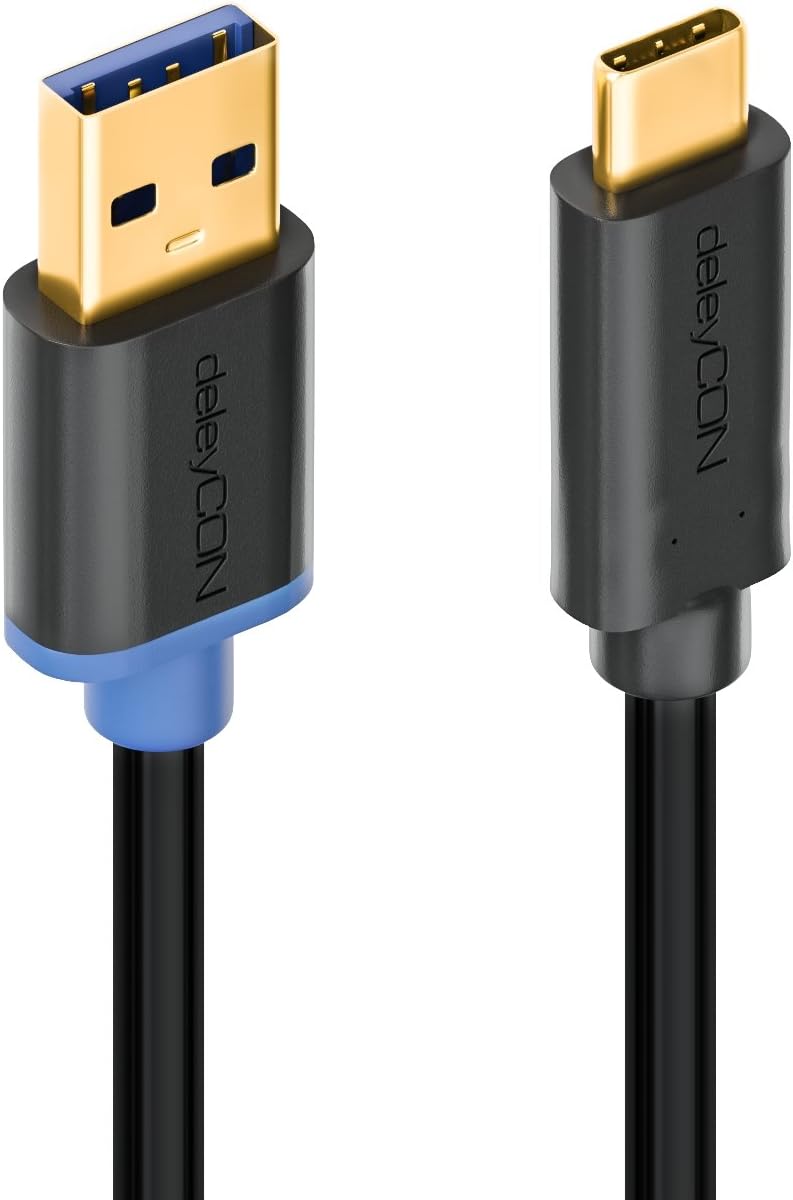 deleyCON 1m (3.28 ft.) USB-C 3.0 Charging Cable Fast Charging Cable USB 3.1 Gen 1 Type-C to USB A - Image 4