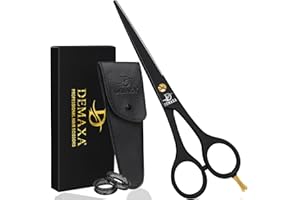 DEMAXA Professional Hair Scissors 6.5 Inch – Premium High Carbon Stainless Steel Barber Salon Hair Shears for Haircut Scissors – Ergonomic Design Super-Sharp Hair cutting Shears Blades