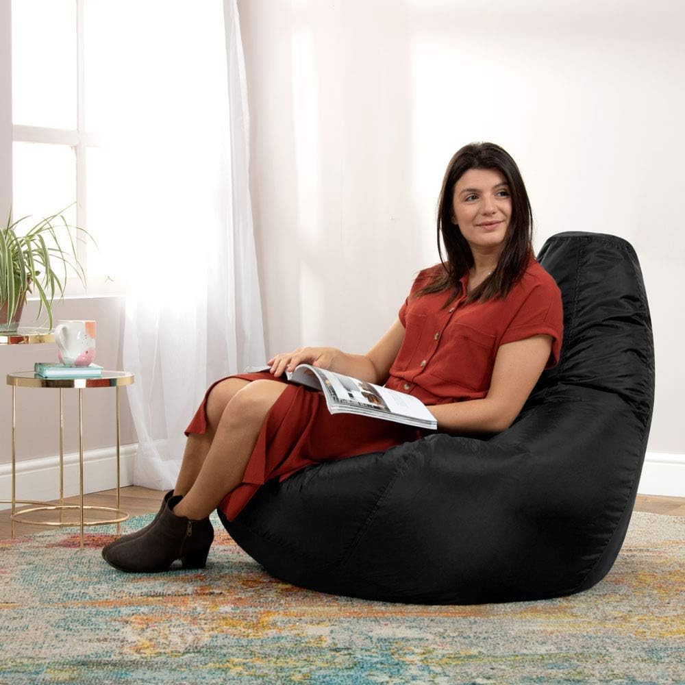 Bean Bag Bazaar Dalton Gaming Bean Bag Chair, Black, Water Resistant Fabric - Image 3