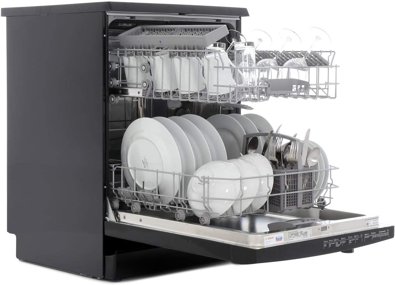 bosch sms25ab00g freestanding dishwasher black