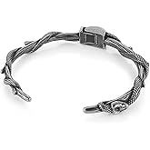 HZMAN Goth Snake Open Bracelet for Men Women Stainless Steel Bangle Bracelet