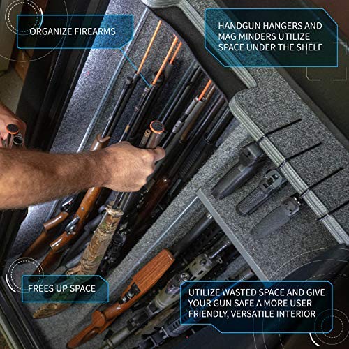 Gun Storage Solutions Rifle Rods, Handgun Hangers, Mag Holder, and