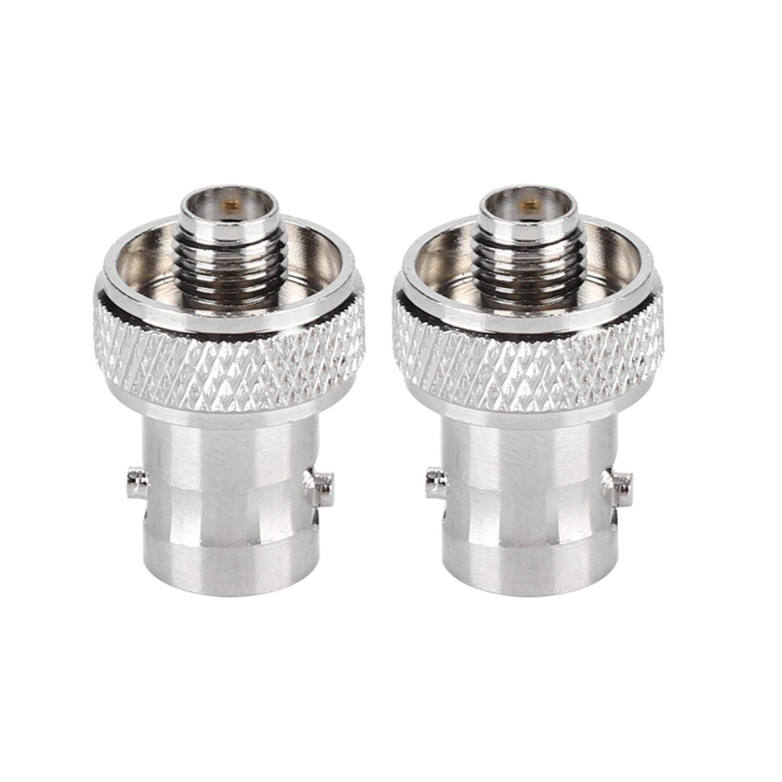 ASHATA SMA To BNC Connectors,2 Pcs SMA Female To BNC Female Convert Adapter Connector, SMA to BNC Adapter with Stable Adaptation For Radio Frequency Applications,Antennas,Wireless LAN Devices