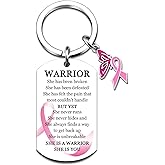 Lelekdo Breast Cancer Gifts for Woman Breast Cancer Awareness Accessories Cancers Care Gift for Women Keychain Inspirational End of Chemo Gifts for Patients Friends