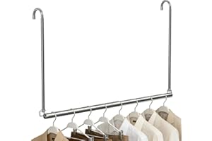Hanging Closet Rod, Adjustable Height & Width Closet Rods for Hang ing Clothes-Closet Extender Rod Space-Maximizing Design Su