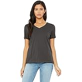 BELLA+CANVAS Ladies' Relaxed Jersey V-Neck T-Shirt,Asphalt,S