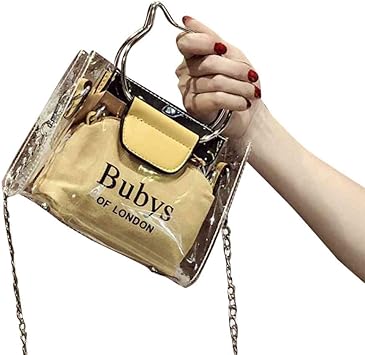 clear yellow purse
