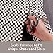 Yome Rug Pad 5 x 7 Ft Non-Slip Extra Thick Gripper for Any Hard Surface Floors, 5' X 7', White