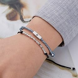 ASELFAD Morse Code Fuck Cancer Bracelets Breast