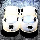 18mm Silicone Tank Bands Breaking Bad Heisenberg, Resident Evil, Darth Vader Vape Ring Bumper Protective Band (Heisenberg 4-Pack)