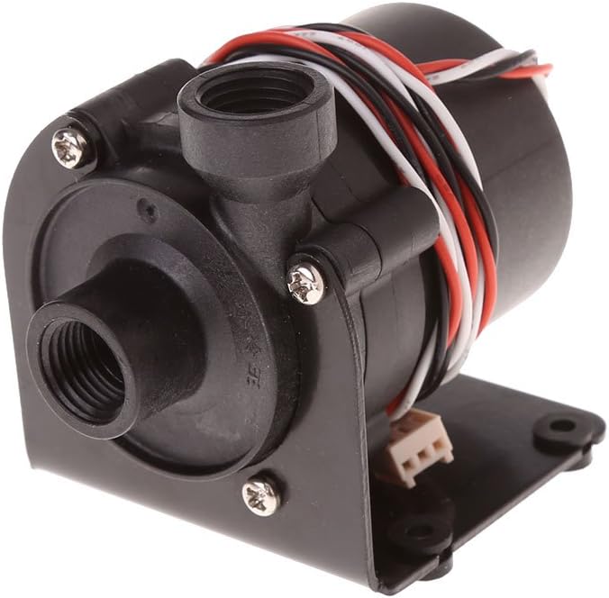 JunYe DC 12V Water Pump 500 L/H G1/4 Input And Output With Iron Bracket