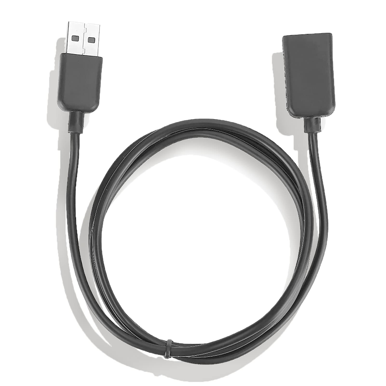 Photo 1 of Cuifati Bracelet Watch Charger, 1 Meter Long Wristband Charger, Portable USB Charging Cable Rubber TPE Soft Wire USB Charger Adapter for Smart Bracelet 4 1m/3.28ft Black