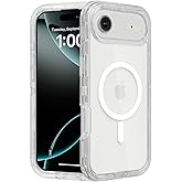 Follaroma for iPhone 17 Air Case, Compatible with MagSafe, Dual Layer Transparent Magnetic Phone Case, Heavy Duty Anti-Drop Shockproof Protection Phone Cases for iPhone 17 Air, 6.5 inch, Clear