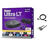 Roku Ultra LT Streaming Device 4K/HDR/Dolby Vision/Dual-Band Wi-Fi with Roku Voice Remote and HDMI Cable, with USB Extension Cord and HDMI