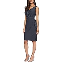 Amazon.com: Alex Evenings Women's Short Taffeta Portrait Collar Dress  (Missy Petite Plus), Emerald Off Shoulder, 4 : Clothing, Shoes & Jewelry
