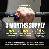 SPORTTAPE 3 Rolls Weightlifting Thumb Tape Punk 3.8cm x 4.5m view 5