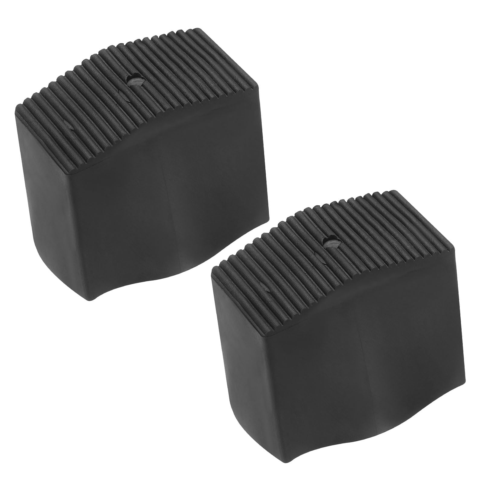 PATIKIL Step Ladder Foot Mat, 2 Pack Herringbone Ladder Feet Cover Non-Slip Rubber Cap Thick Ladder Legs Accessories Replacement for Ladder Protection, Black
