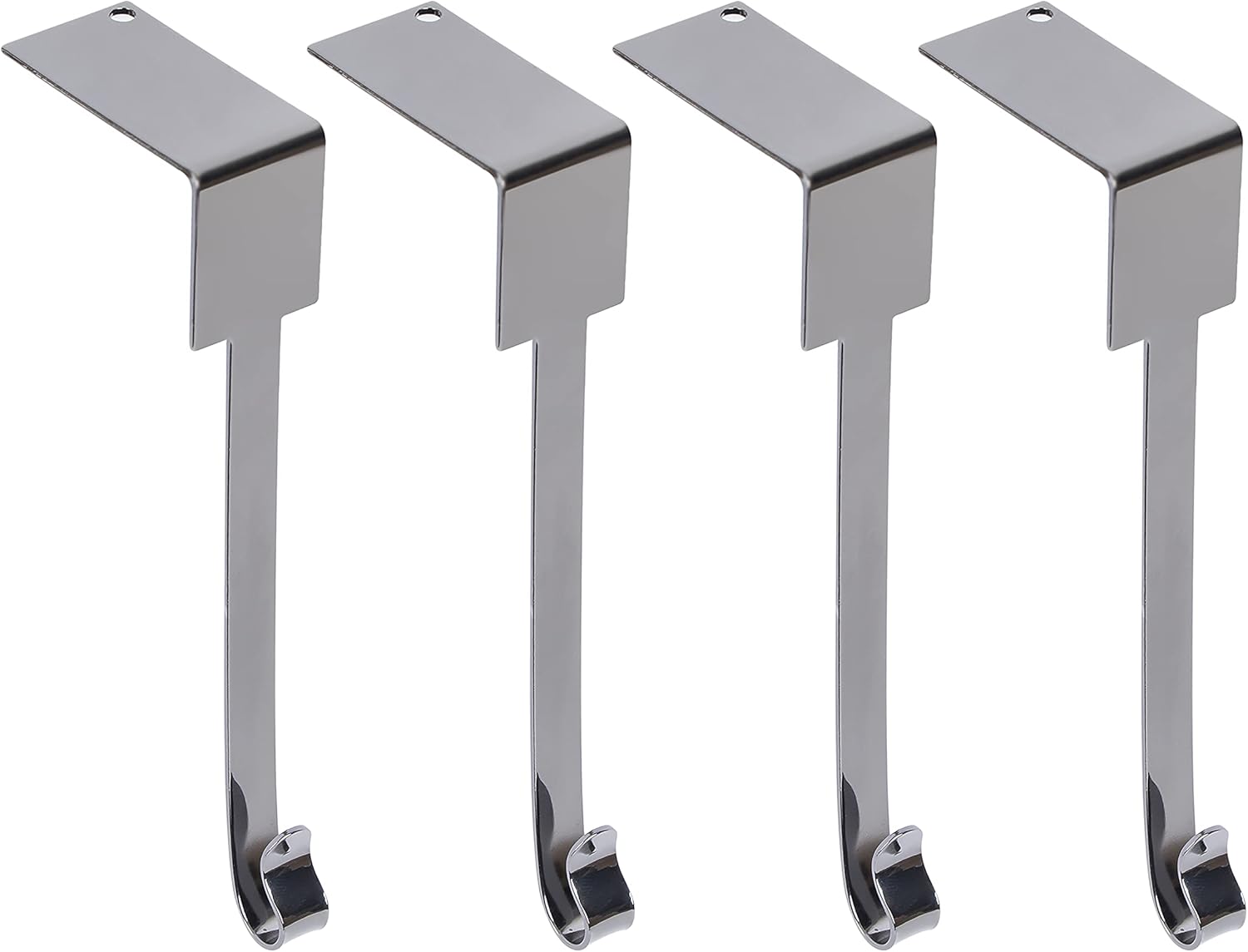 Stockings & Holders - Rorain Set of 4 Christmas Stocking Holder for Mantel, Non Slip Safety Fireplace Hanger Grip, Xmas Stockings Hanging Hooks Without Damage Mantel Clip Hooks for Stockings Black