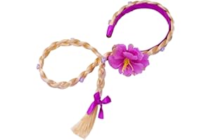 Nydotd Princess Dress up Braided Wigs 29 inch Long Hair Cosplay Braided Wigs Hairpiece (Purple)