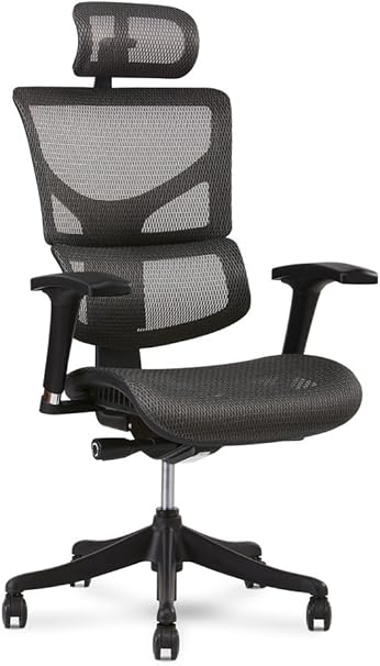 X Chair X1 Task Chair, Grey Flex Mesh 