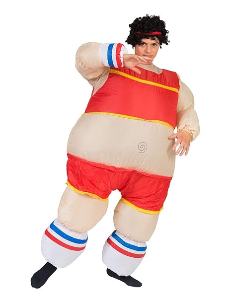 TrendClub100® Aufblasbares Sportler Kostüm Athlet mit Ventilator (Athlet)