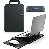 Nillkin 14 inch Laptop Sleeve with Handle (4-in-1), 2 Stand Modes, MacBook Sleeve with Adjustable Stand & Mouse Pad, Slim Laptop Case 14 inch for Samsung/Surface/HP/Chromebook/Dell 12-14'', Black